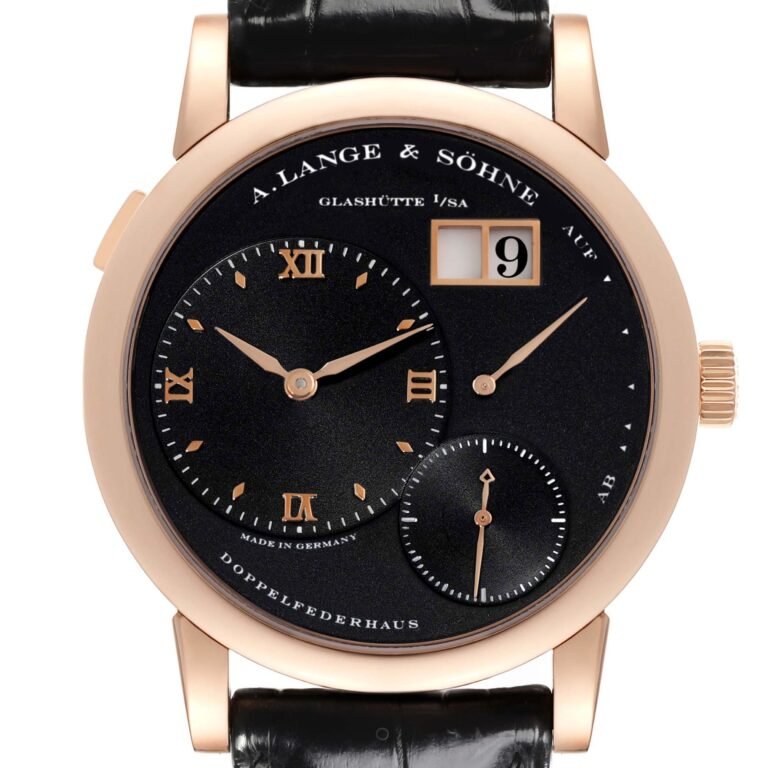 A. Lange & Sohne Lange 1 Rose Gold Black Dial Mens Watch 101.031
