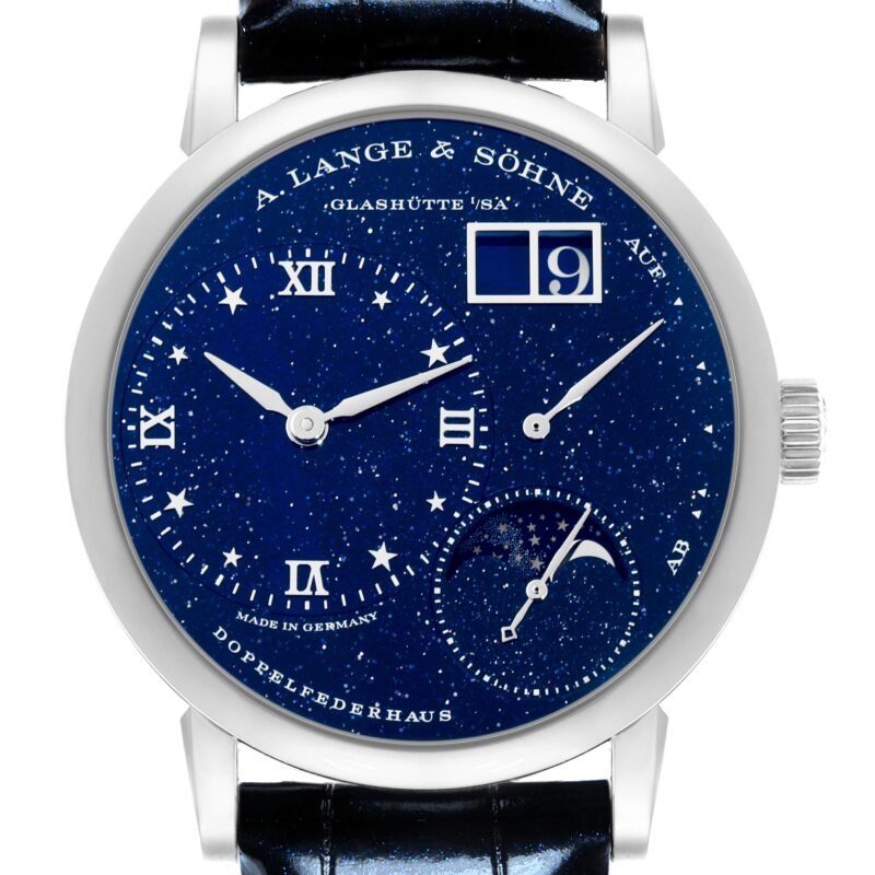 A. Lange & Sohne Little Lange 1 Moon Phase White Gold Watch 182.086 Box Papers